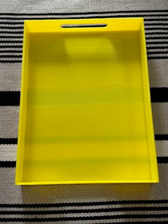 Acrylic Tray- Bright Yellow 16x12