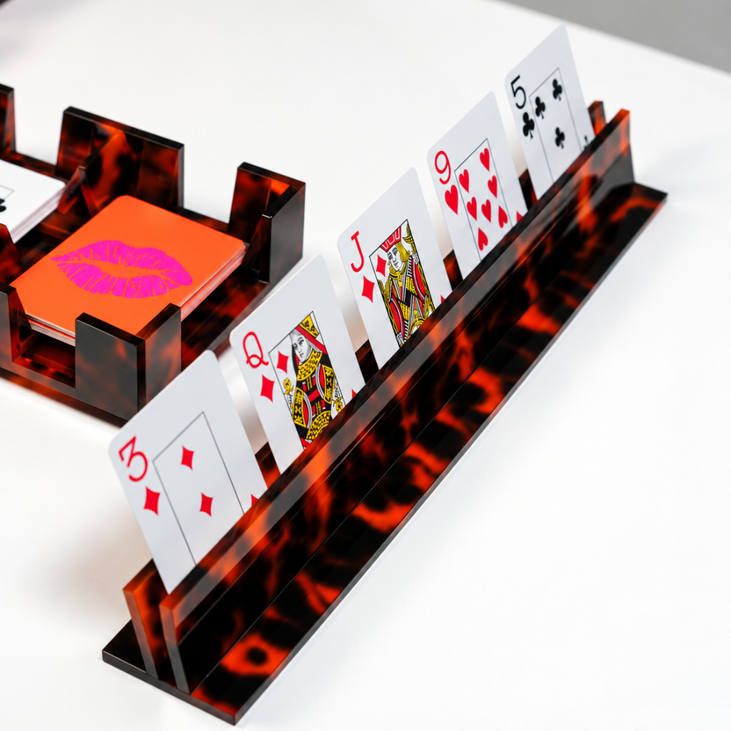 Tortoise Canasta Rack | Card Holder