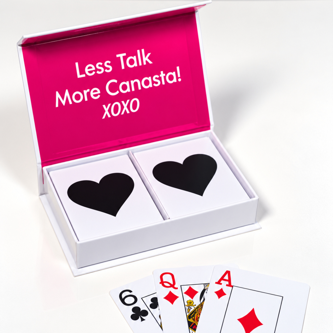 Black Heart PVC Plastic Playing Cards
