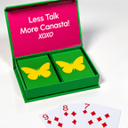 Yellow Butterfly on Green PVC Plastic Playing Cards