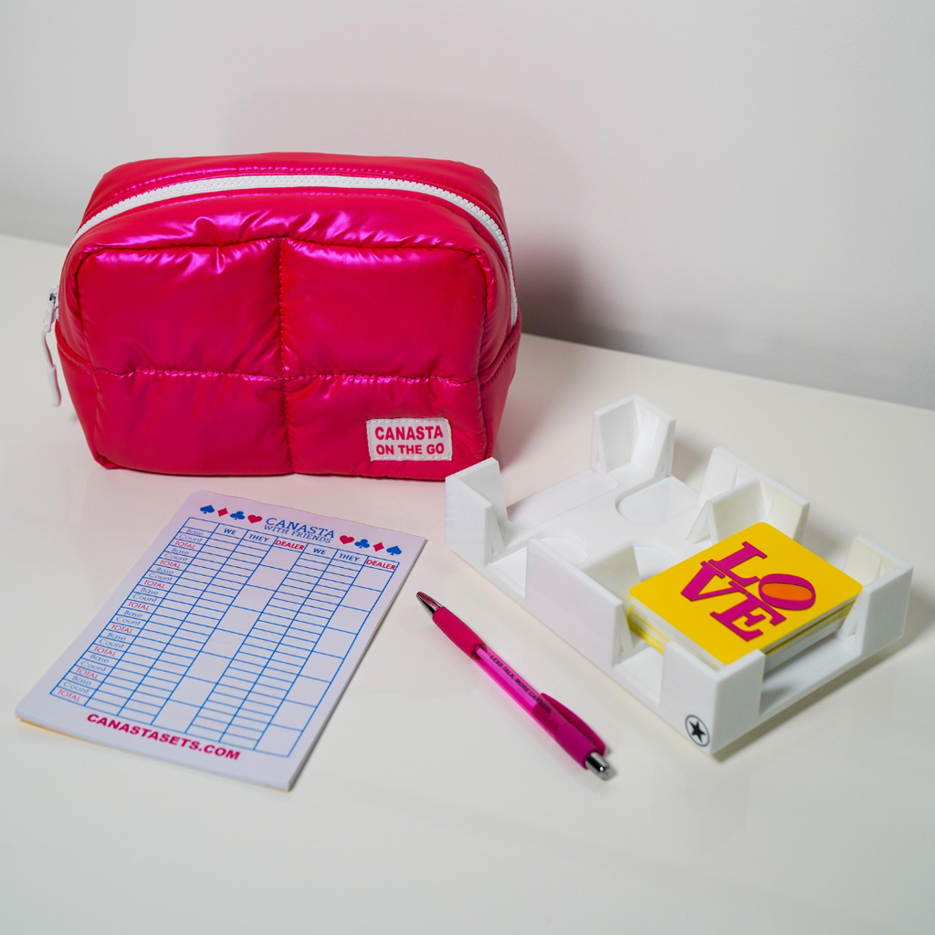TRAVEL CANASTA Set on the GO in PINK