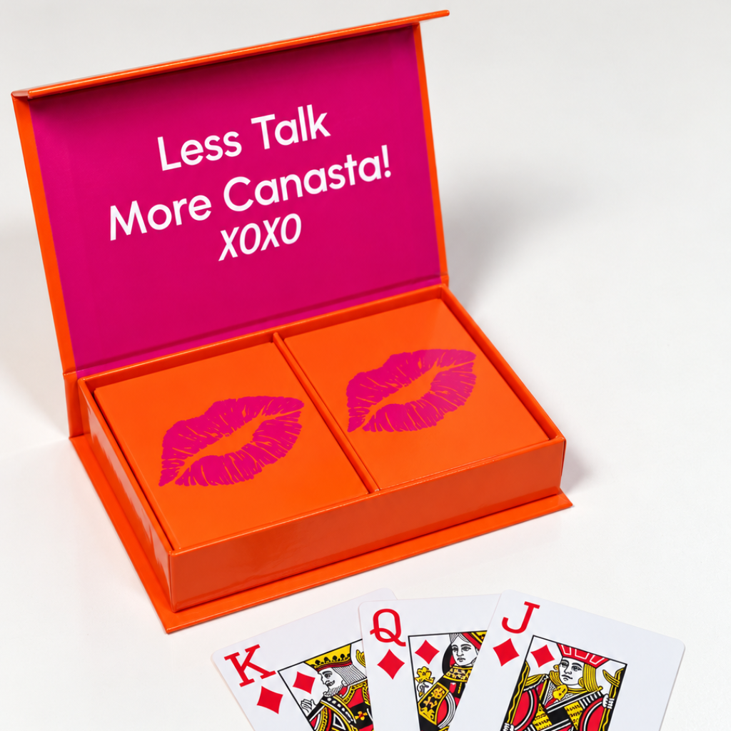 Pink Kiss PVC Plastic Playing Cards