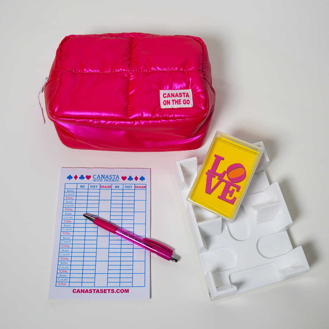TRAVEL CANASTA Set on the GO in PINK