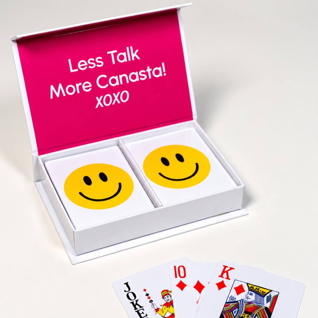 Smile Face PVC Plastic Playing Cards