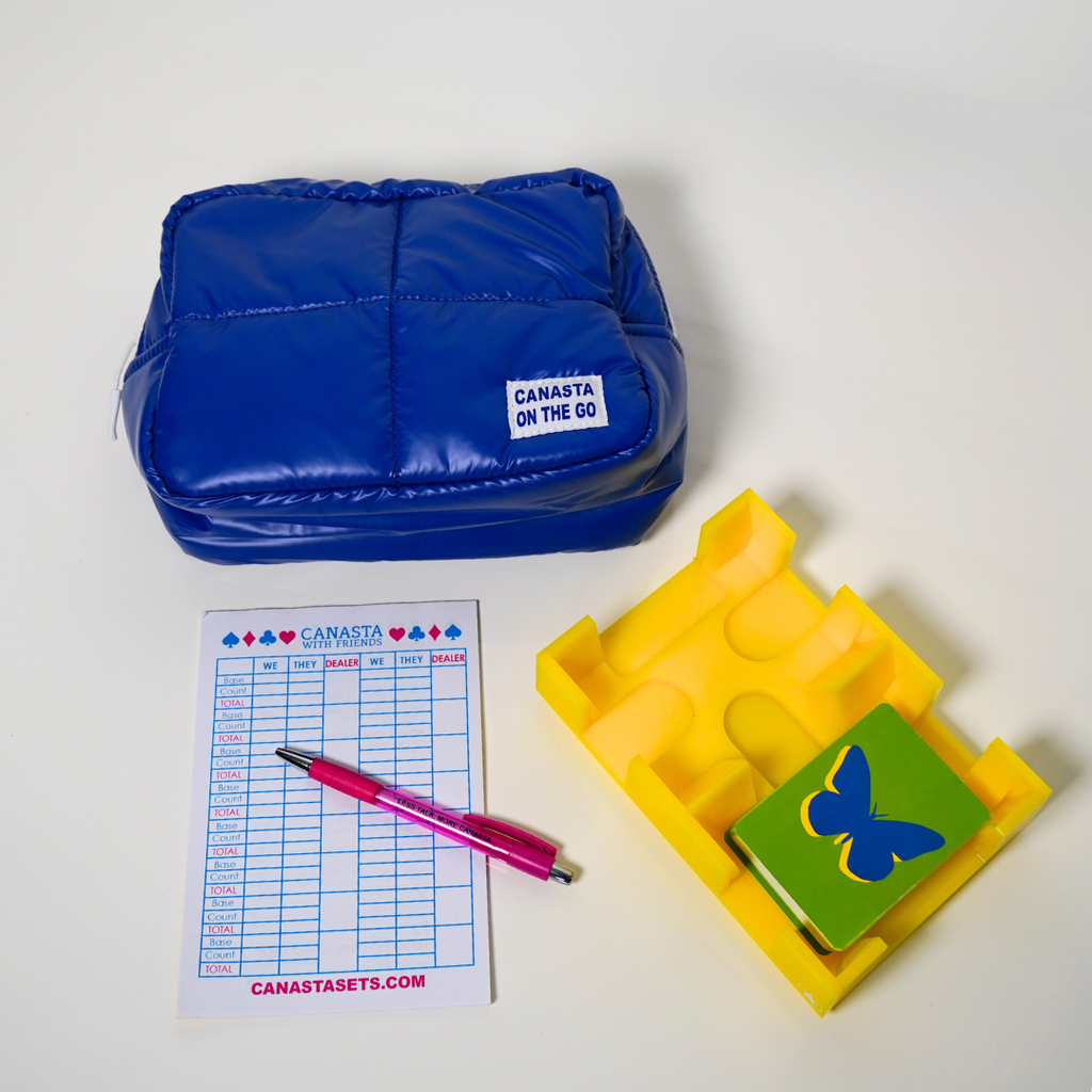 TRAVEL CANASTA Set on the GO in BLUE
