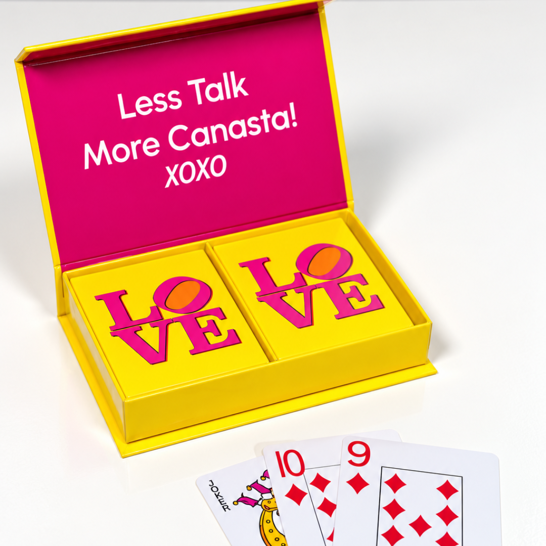 Love Block Letters PVC Plastic Playing Cards