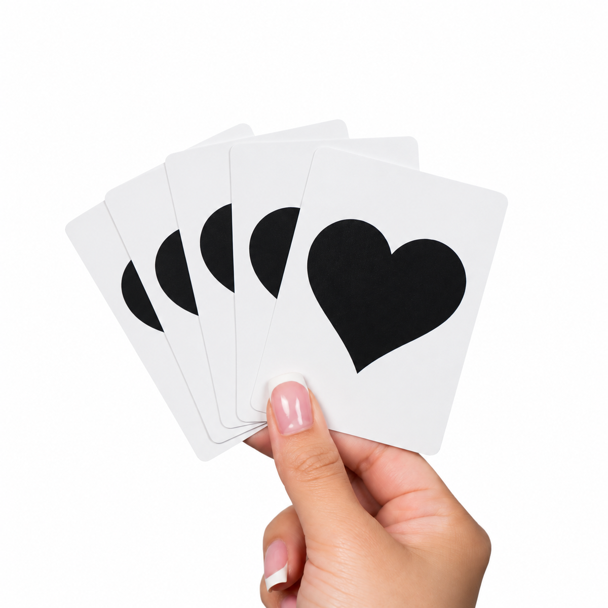 Black Heart PVC Plastic Playing Cards
