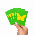 Yellow Butterfly on Green PVC Plastic Playing Cards