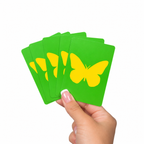Yellow Butterfly on Green PVC Plastic Playing Cards