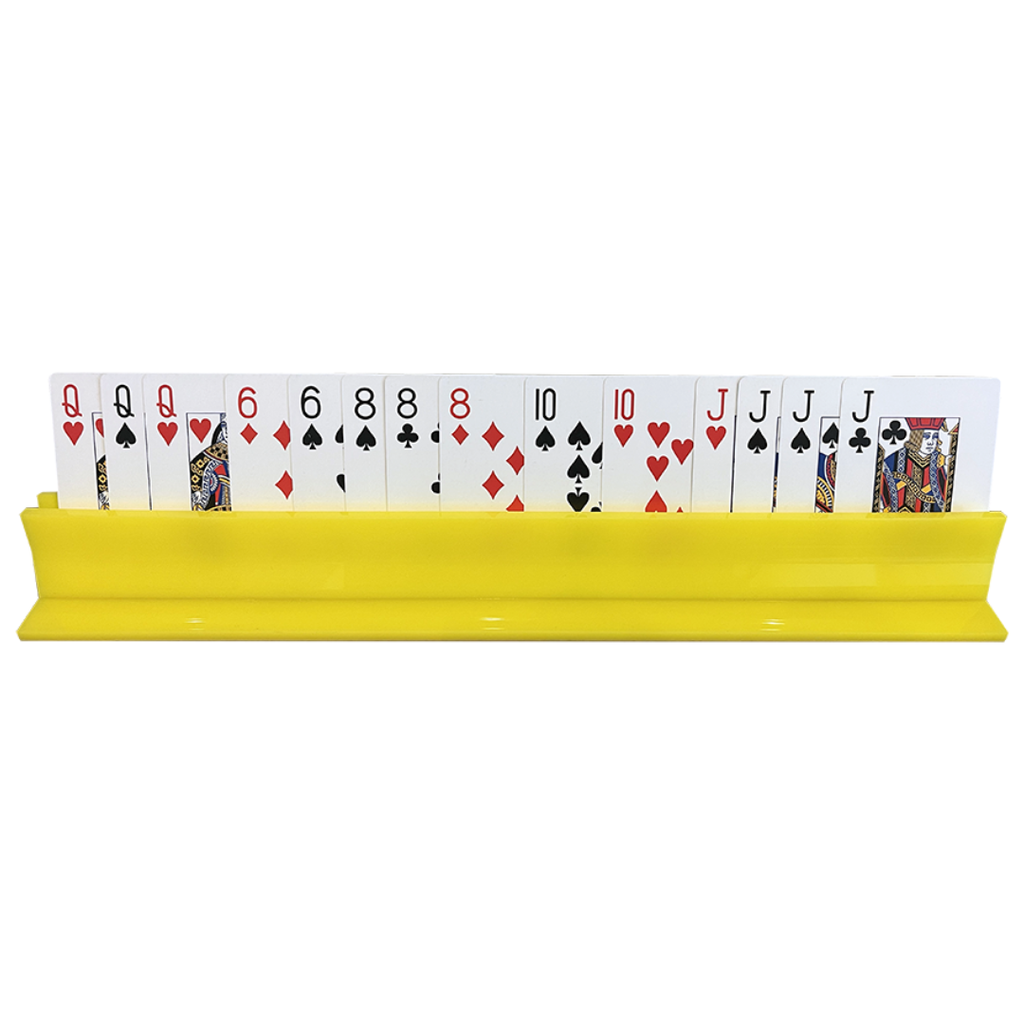 Bright Yellow Canasta Rack | Card Holder
