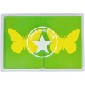 Yellow Butterfly on Green PVC Plastic Playing Cards