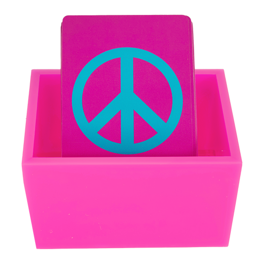 Deck Card Holder- cards in waiting -HOT PINK