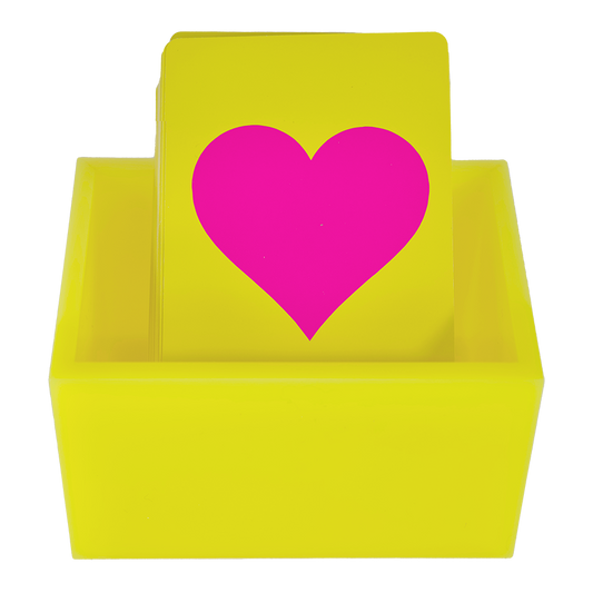 Deck Card Holder- cards in waiting- NEON YELLOW