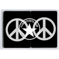 Cards-plastic PVC playing cards BLACK and WHITE PEACE sign