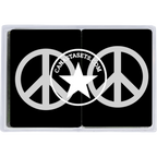 Cards-plastic PVC playing cards BLACK and WHITE PEACE sign