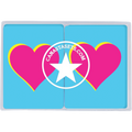 Cards-plastic PVC playing cards Pink heart on blue background