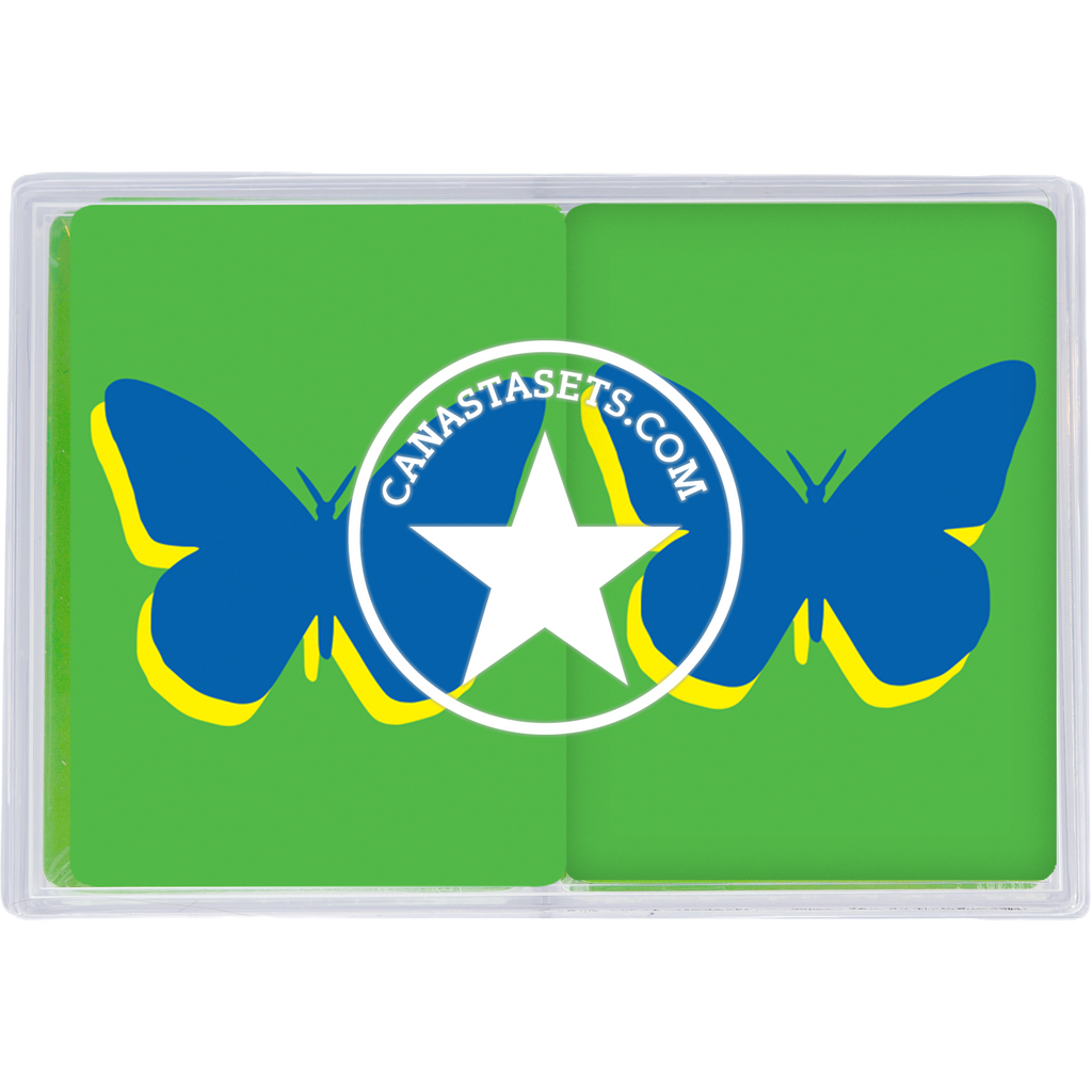Cards-plastic PVC playing cards BLUE BUTTERFLY