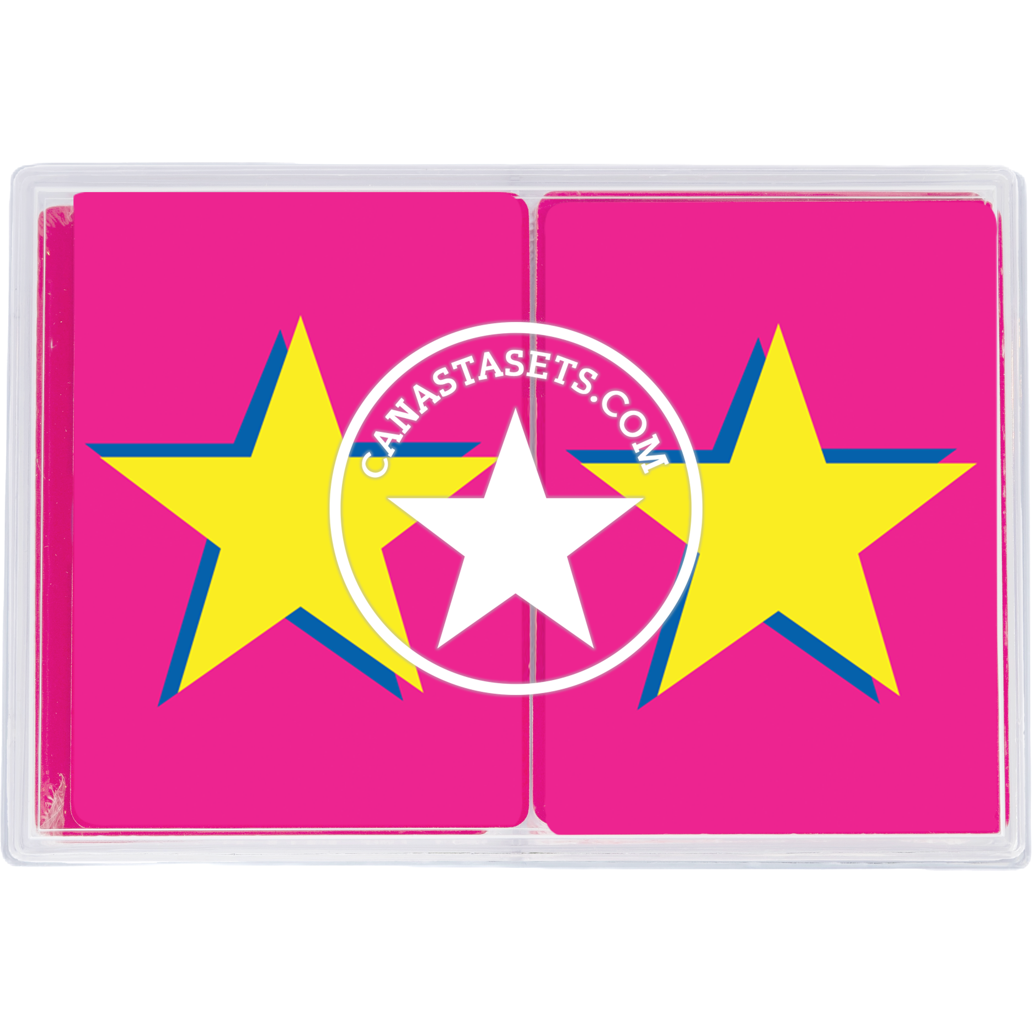 Cards-plastic PVC playing cards Star on pink  background