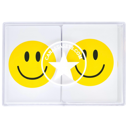 Cards playing poker size with Smile face 2 decks