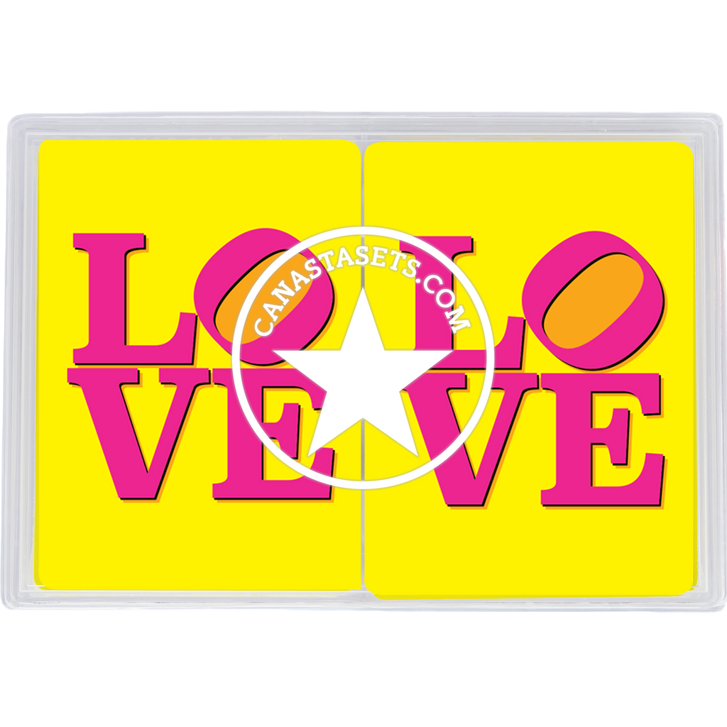 Cards-plastic PVC playing cards LOVE block letters