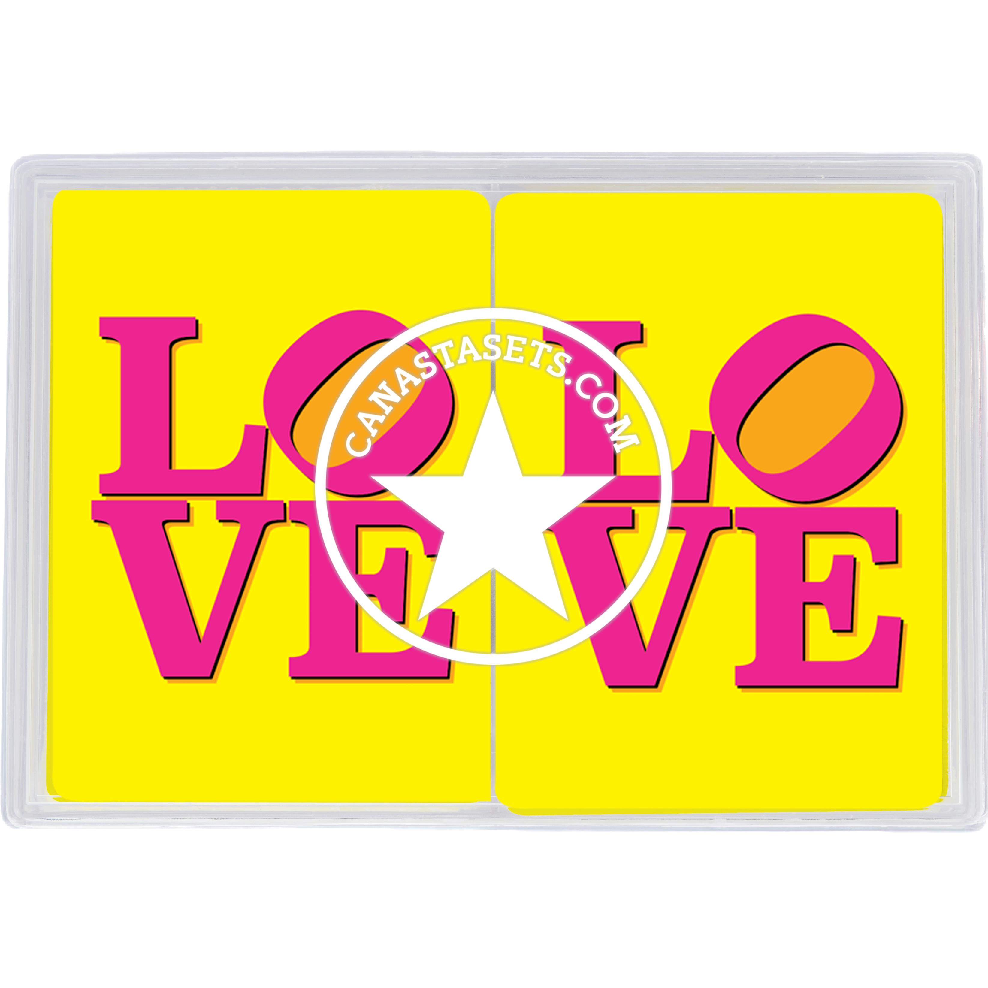 Cards-plastic PVC playing cards LOVE block letters