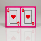 Yellow Star on Pink PVC Plastic Playing Cards