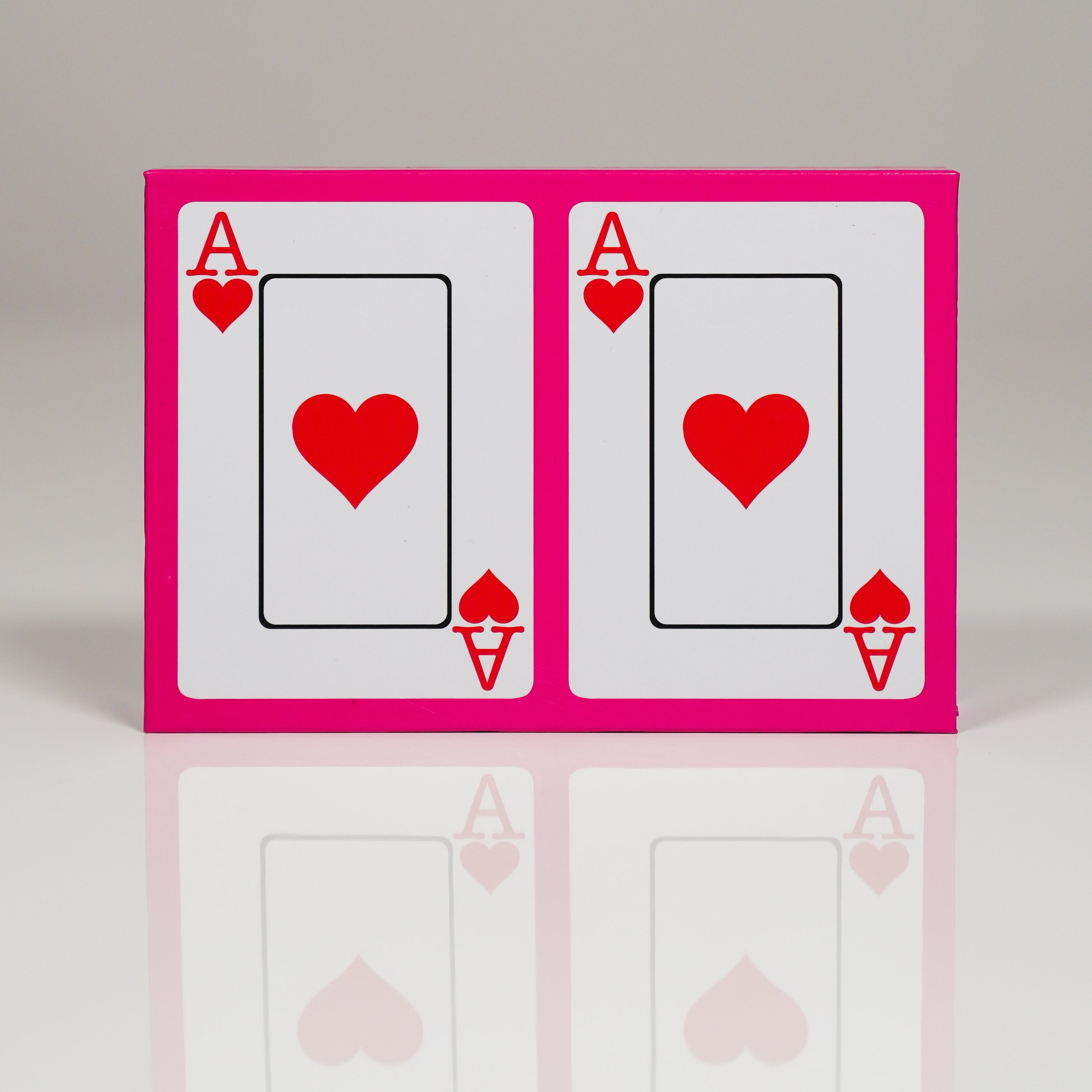 Yellow Star on Pink PVC Plastic Playing Cards