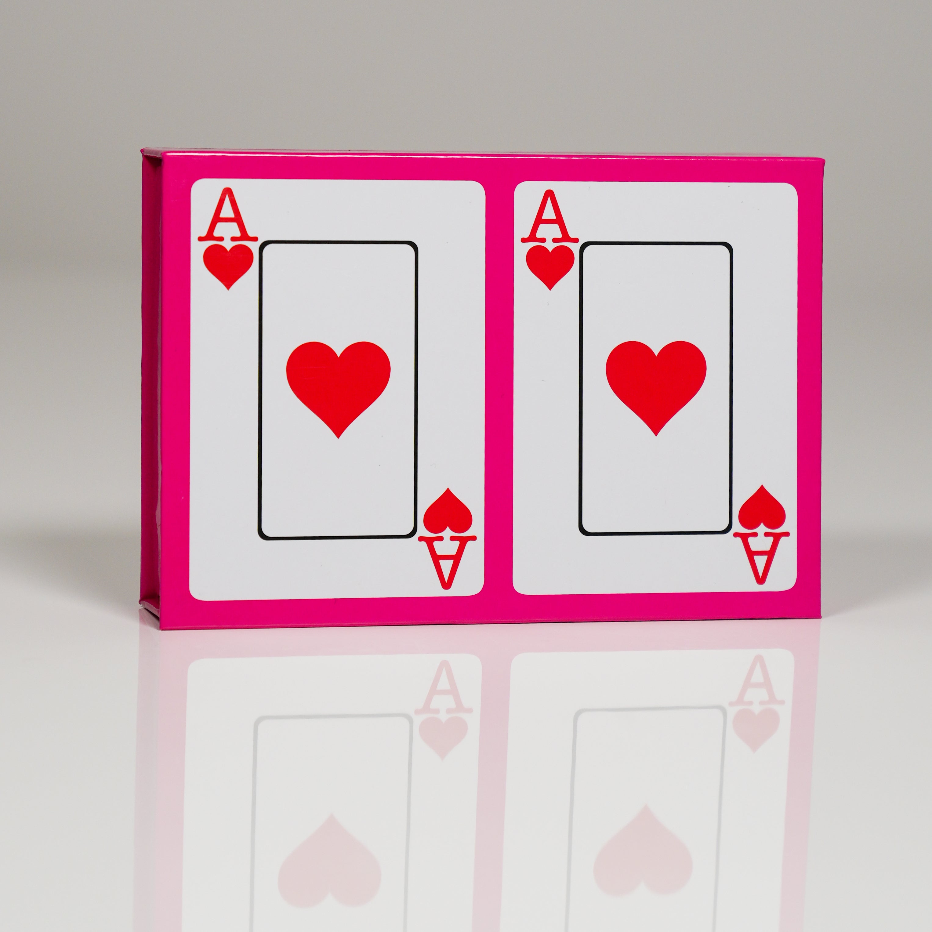 Yellow Star on Pink PVC Plastic Playing Cards