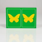 Yellow Butterfly on Green PVC Plastic Playing Cards