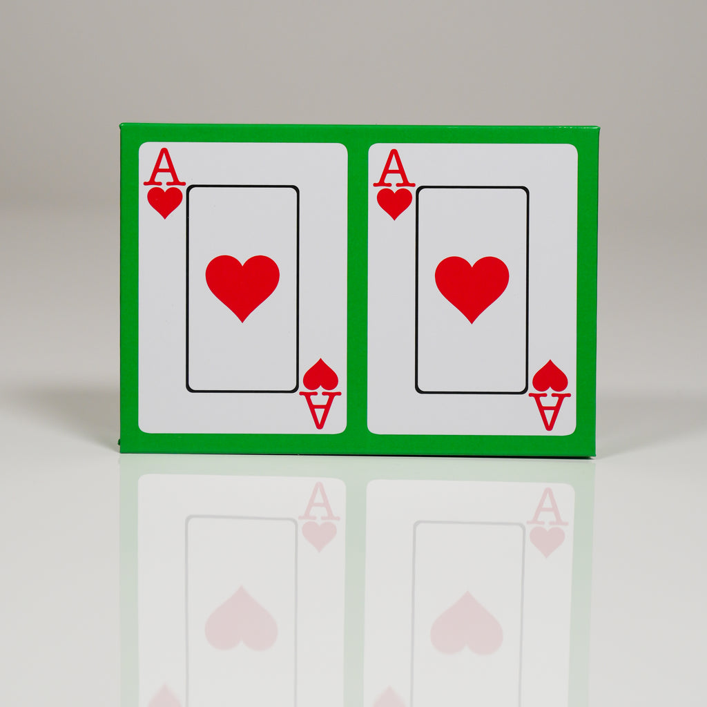 Yellow Butterfly on Green PVC Plastic Playing Cards
