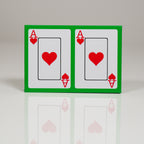 Yellow Butterfly on Green PVC Plastic Playing Cards