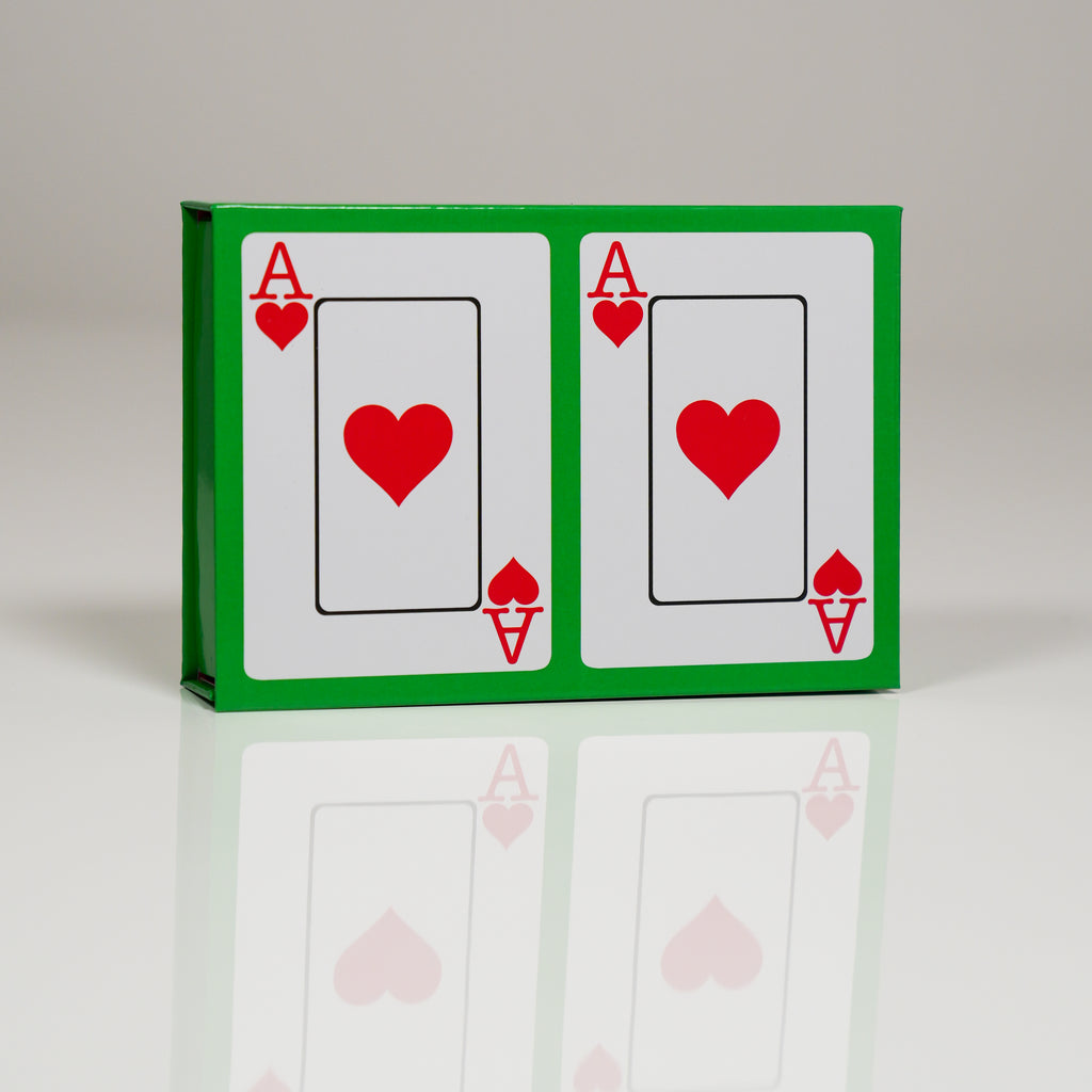 Yellow Butterfly on Green PVC Plastic Playing Cards