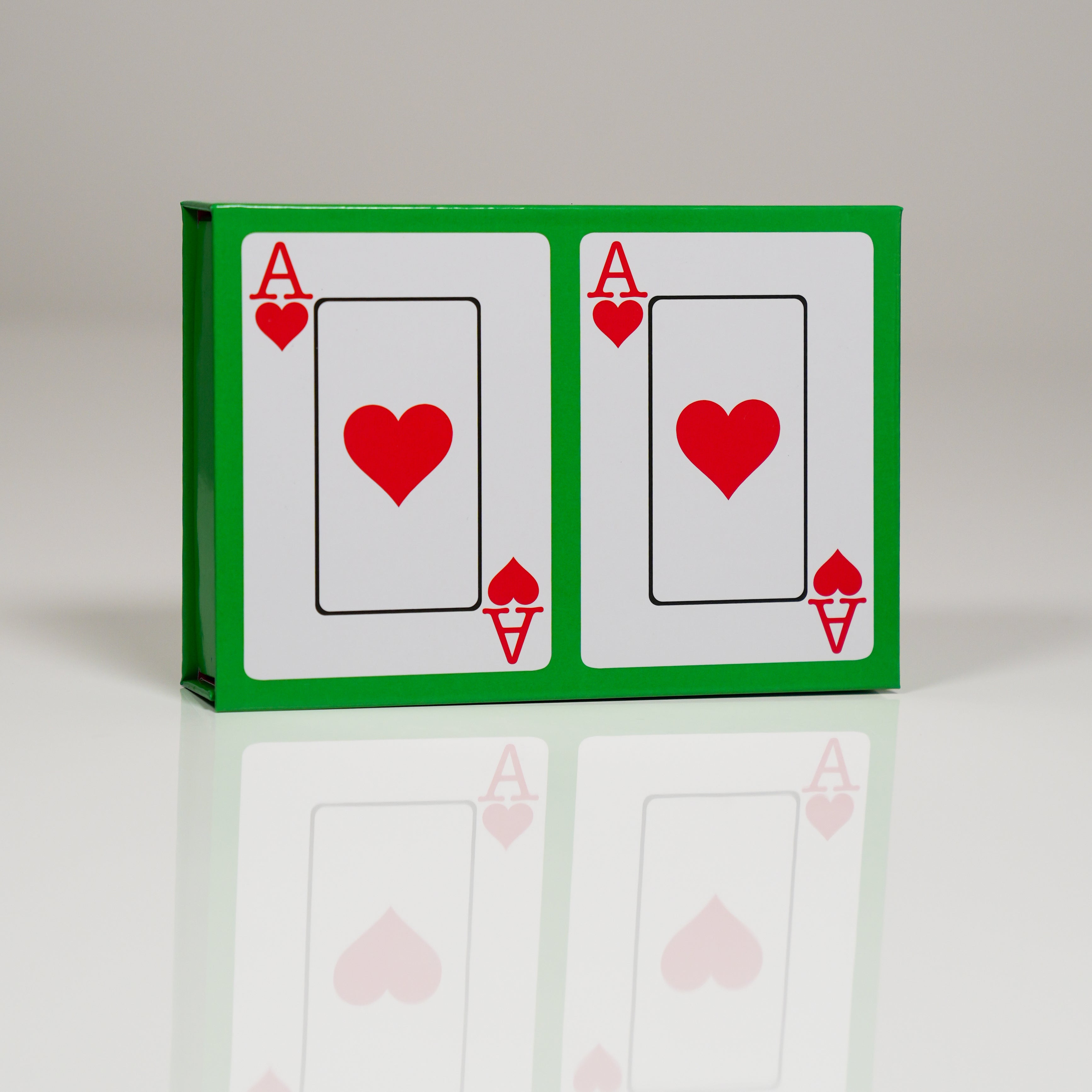 Yellow Butterfly on Green PVC Plastic Playing Cards