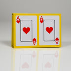 Pink Heart on Yellow PVC Plastic Playing Cards