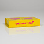 Pink Heart on Yellow PVC Plastic Playing Cards