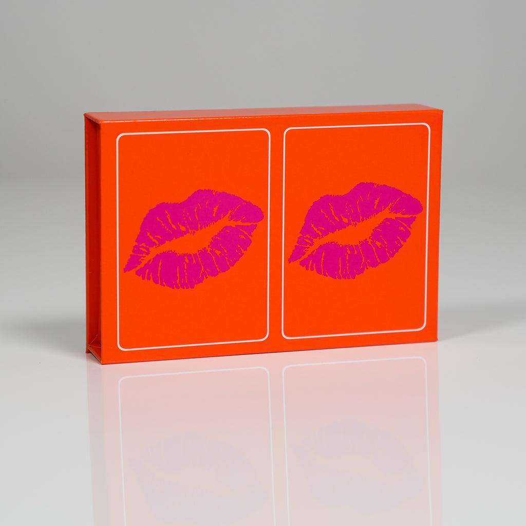 Pink Kiss PVC Plastic Playing Cards