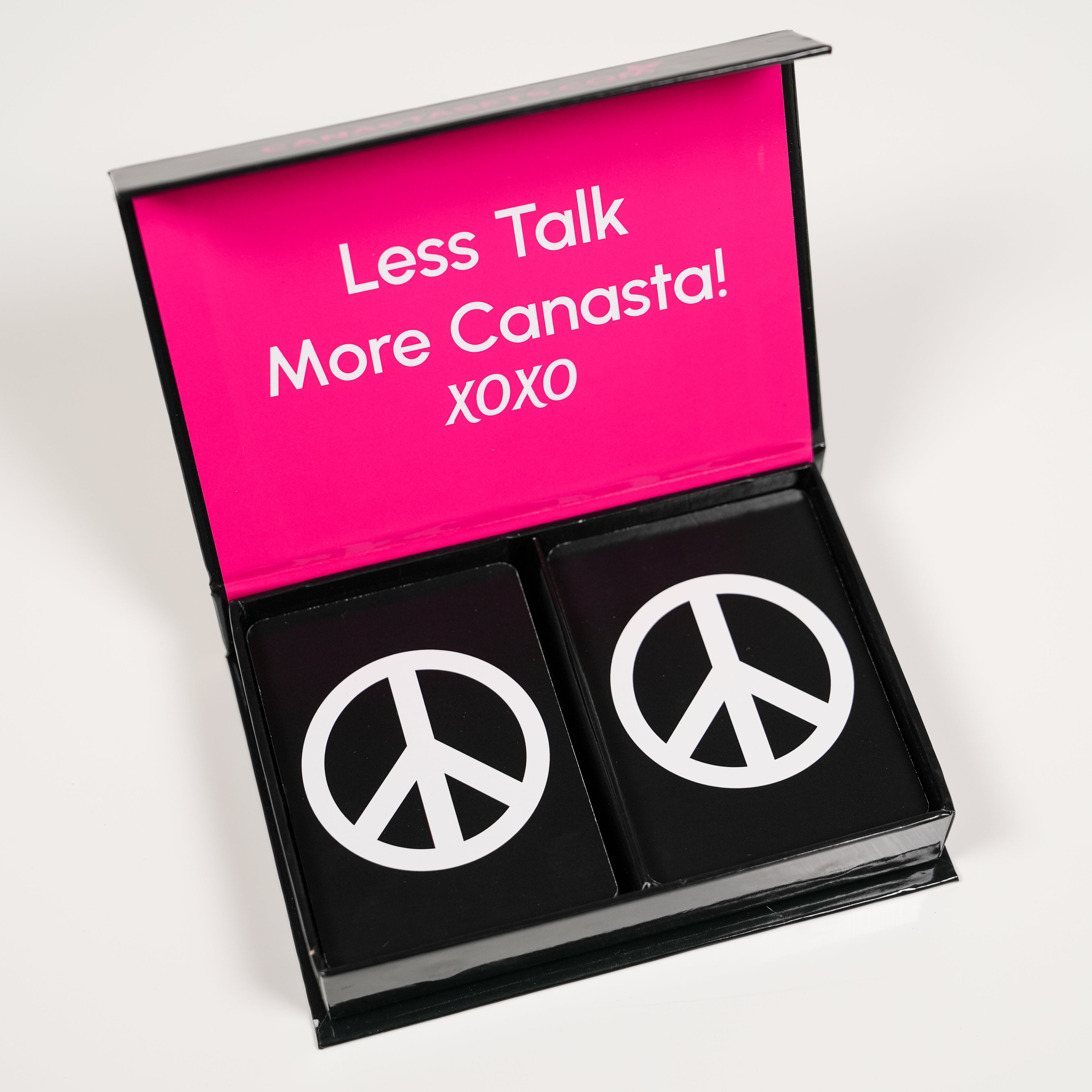 Black & White Peace PVC Plastic Playing Cards