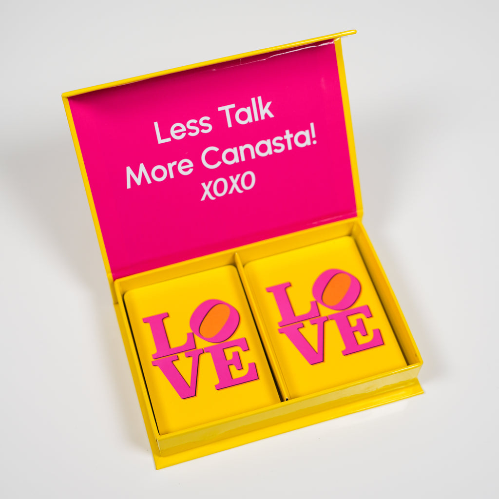 Love Block Letters PVC Plastic Playing Cards