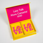 Love Block Letters PVC Plastic Playing Cards