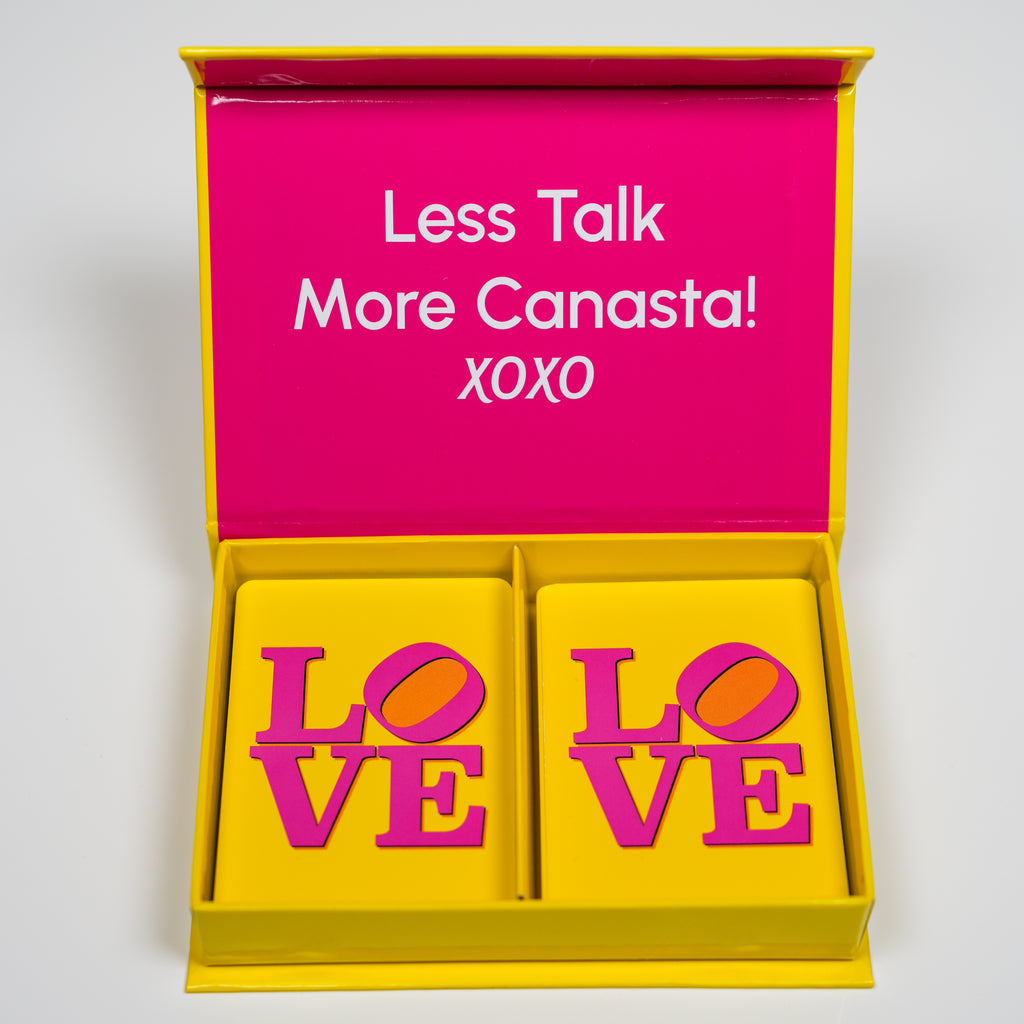 Love Block Letters PVC Plastic Playing Cards