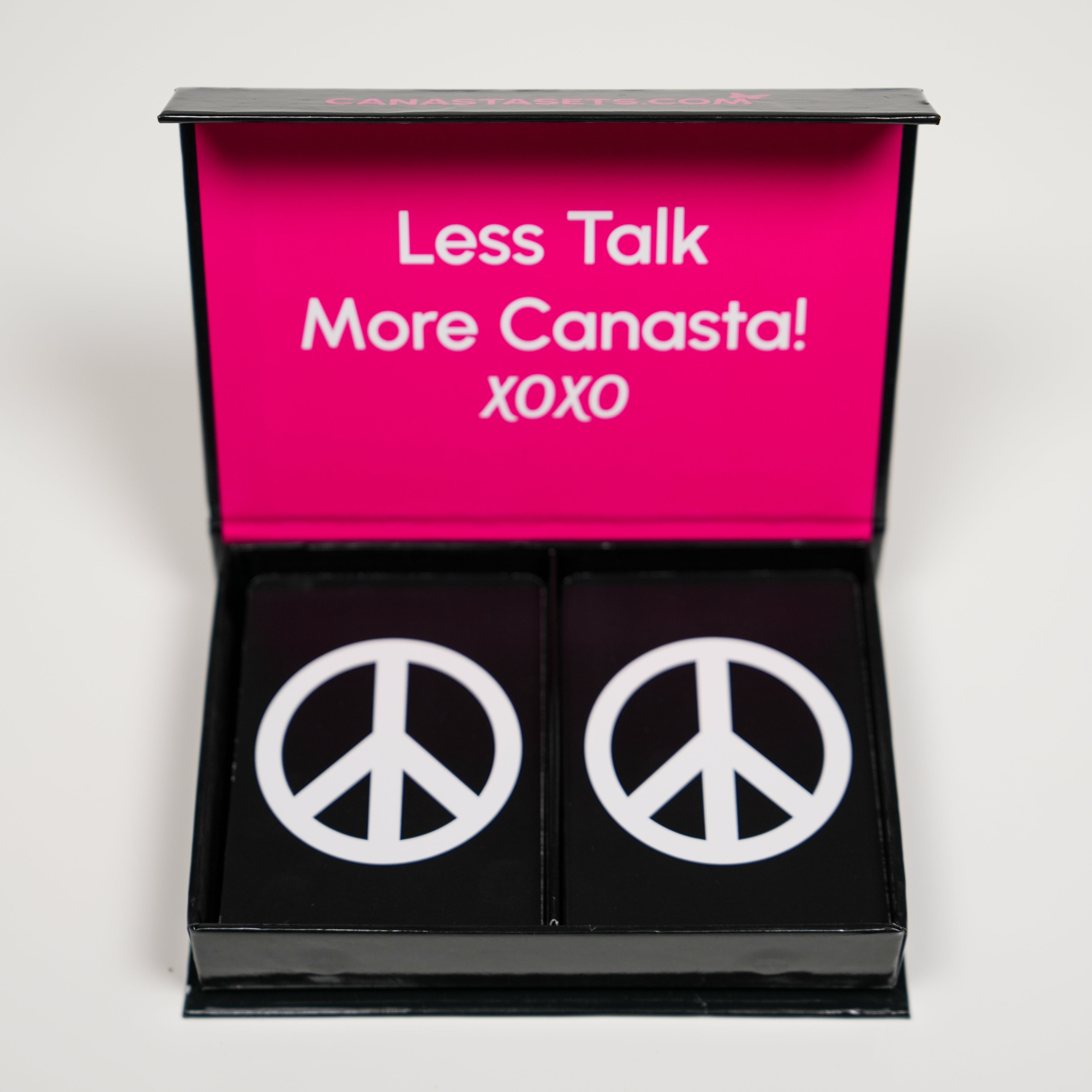 Black & White Peace PVC Plastic Playing Cards
