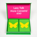 Yellow Butterfly on Green PVC Plastic Playing Cards