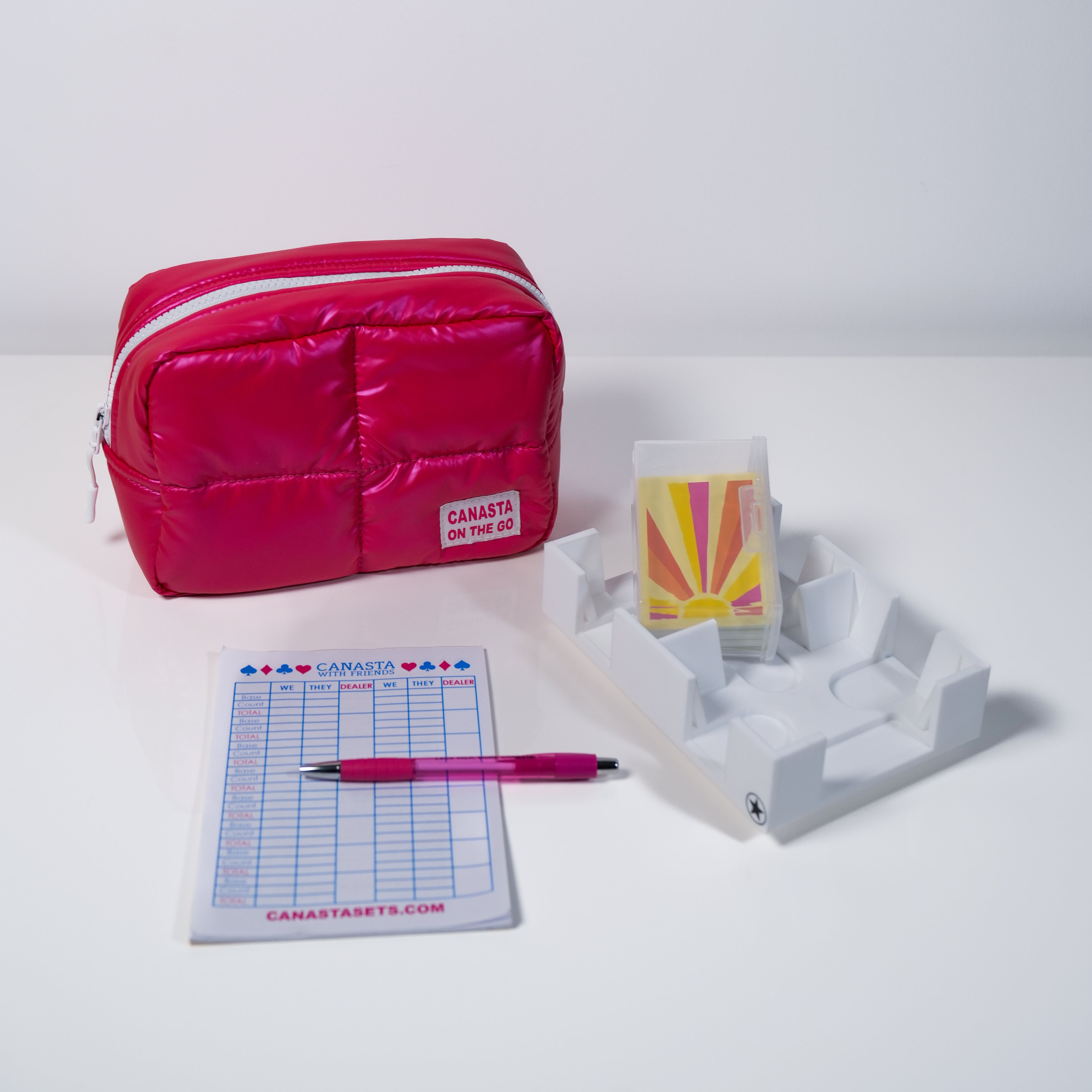 TRAVEL CANASTA Set on the GO in PINK