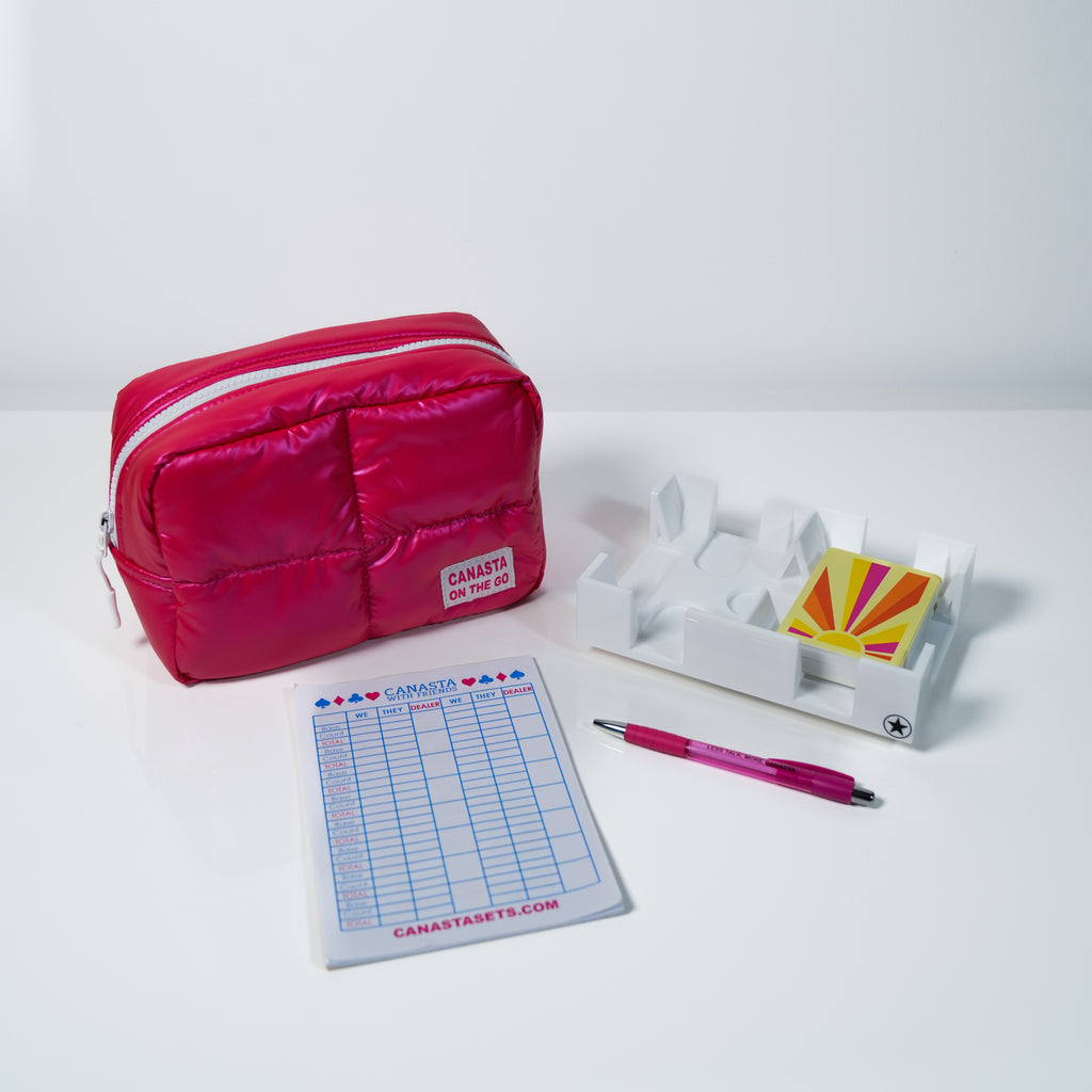 TRAVEL CANASTA Set on the GO in PINK