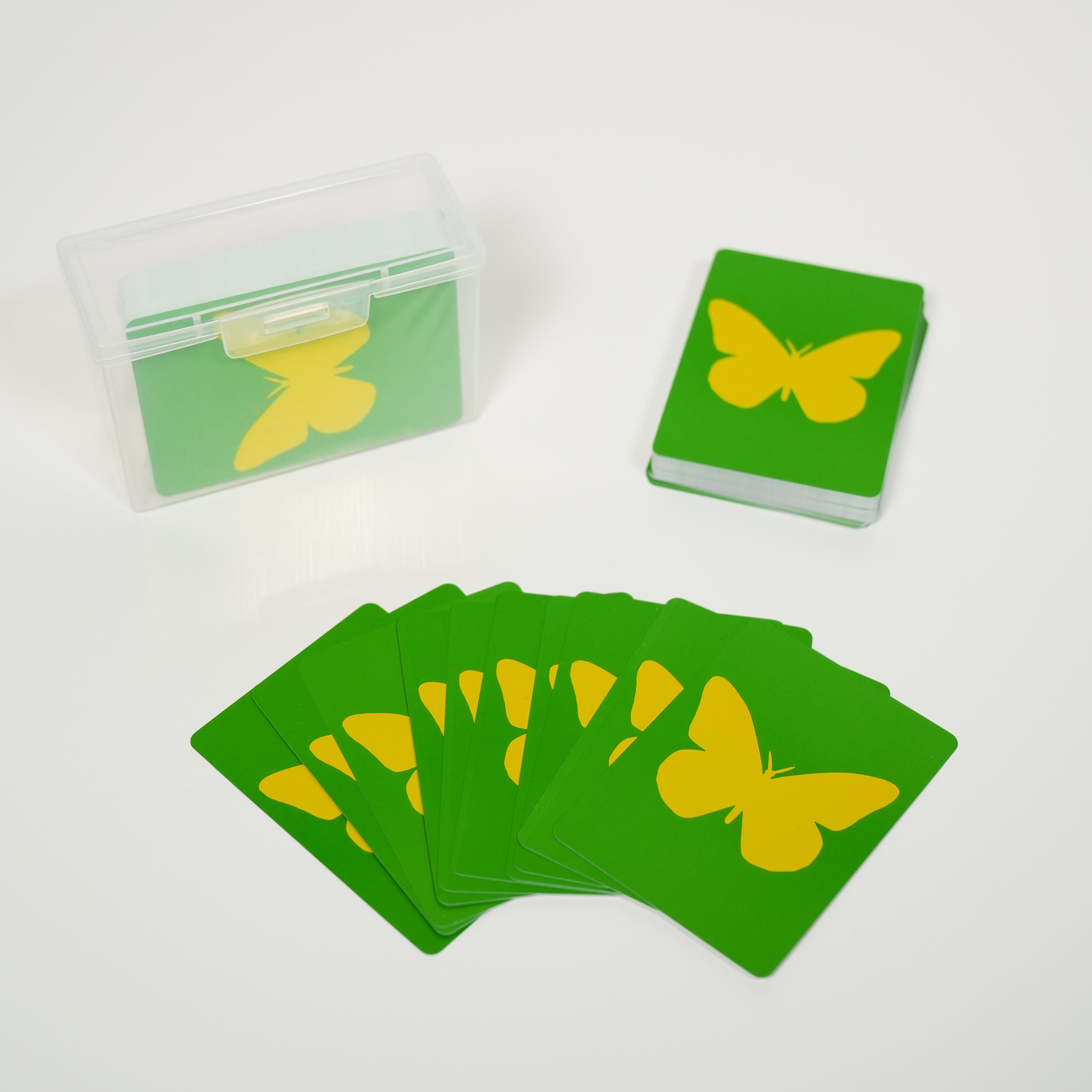 Yellow Butterfly Travel Cards (Includes 2 Decks of PVC Cards with a Carry Case)