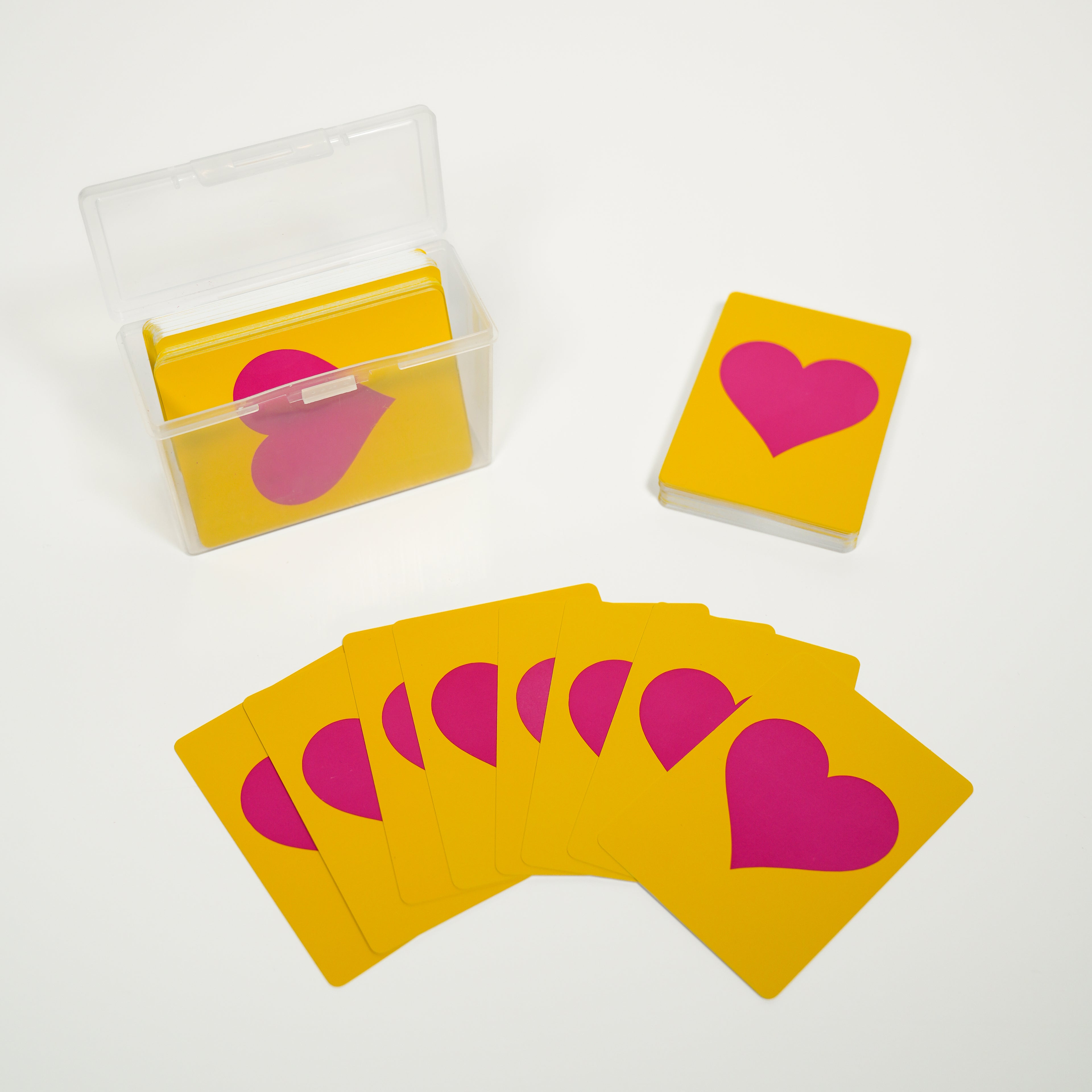 Heart on Yellow Travel Cards (Includes 2 Decks of PVC Cards with a Carry Case)