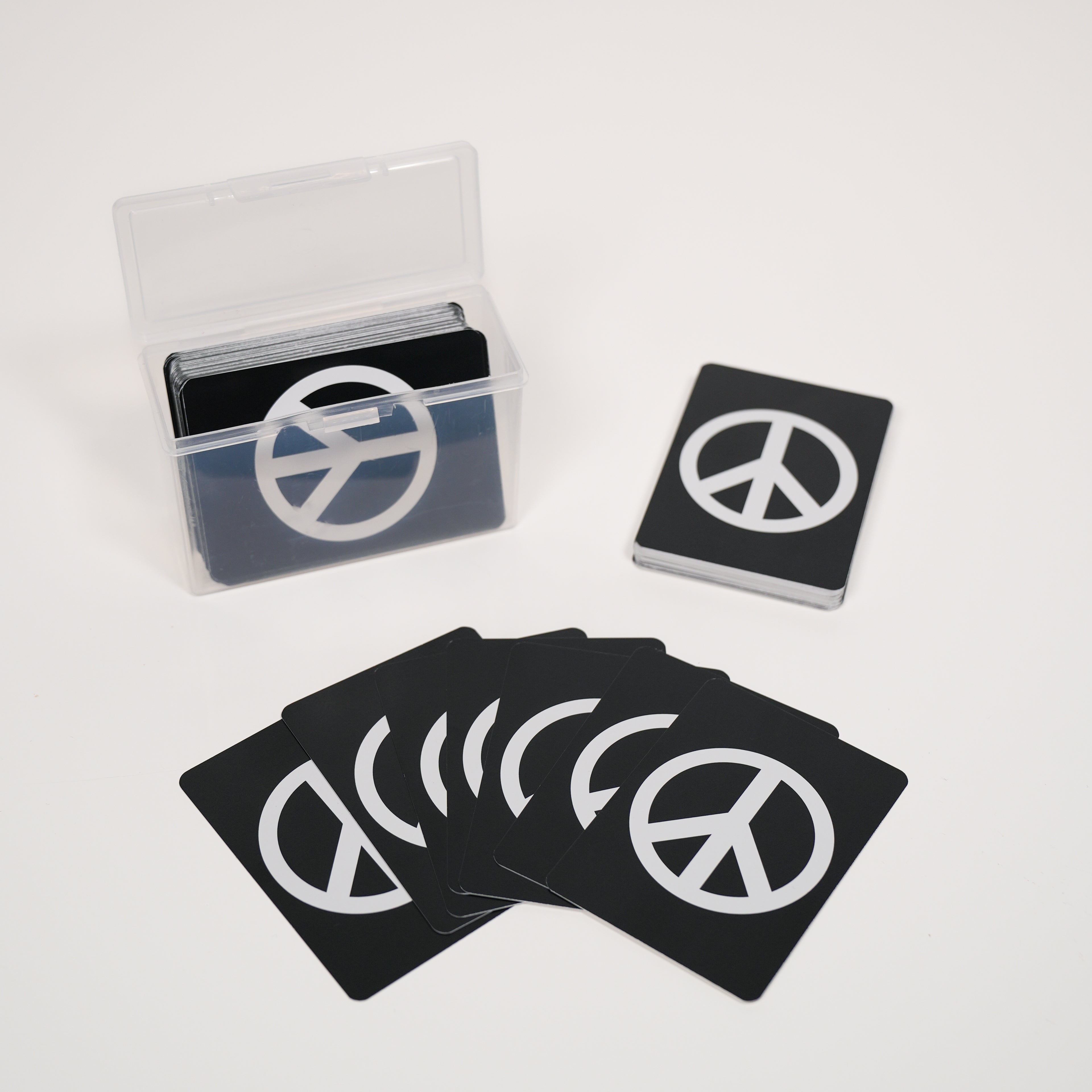 Black & White Peace Travel Cards (Includes 2 Decks of PVC Cards with a Carry Case) (Copy)