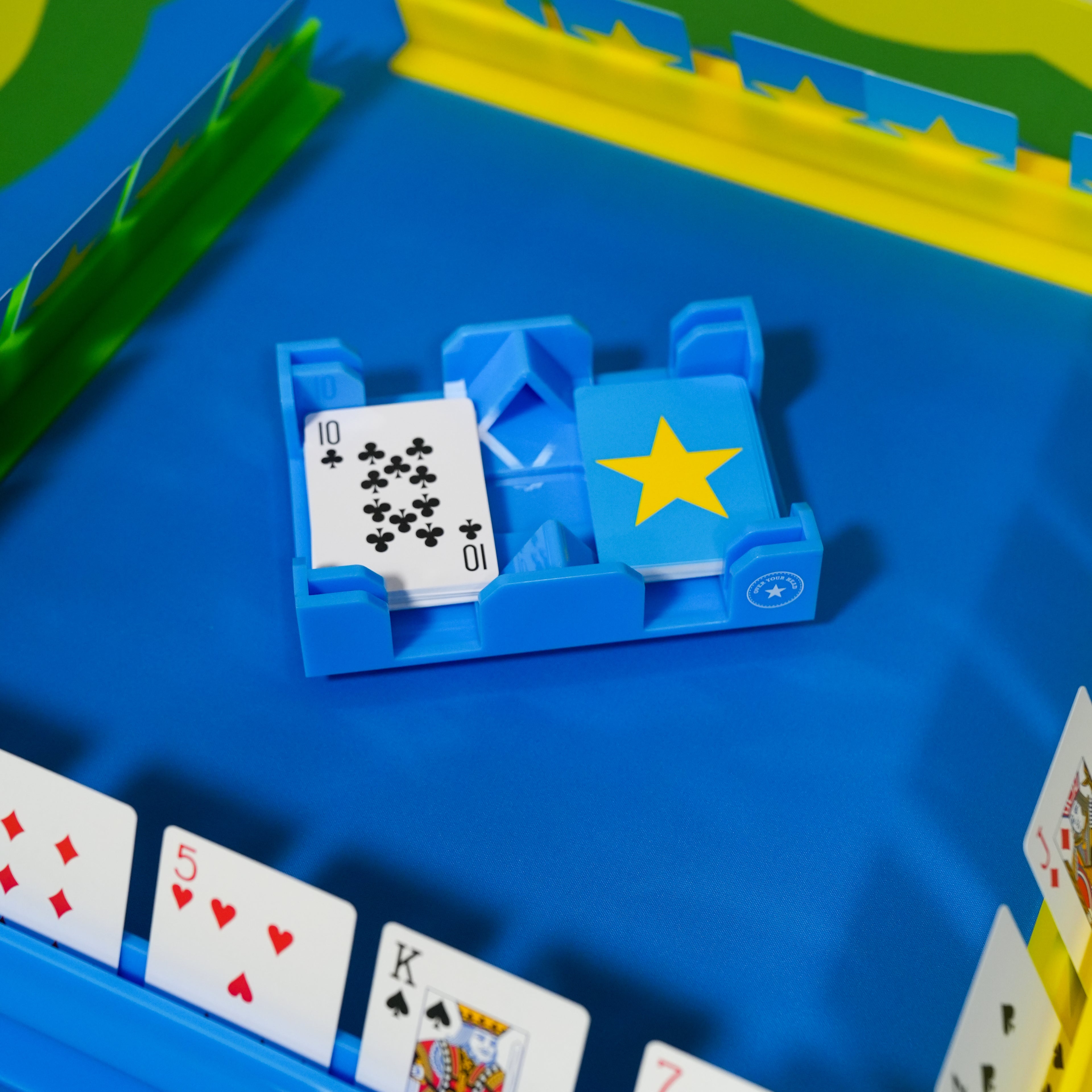 Canasta (or Mahjong) Neoprene Mat - Blue, Yellow & Green