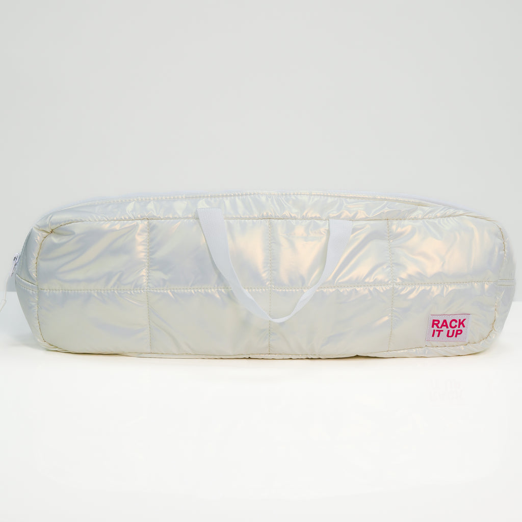 Rack It Up Metallic White Bag