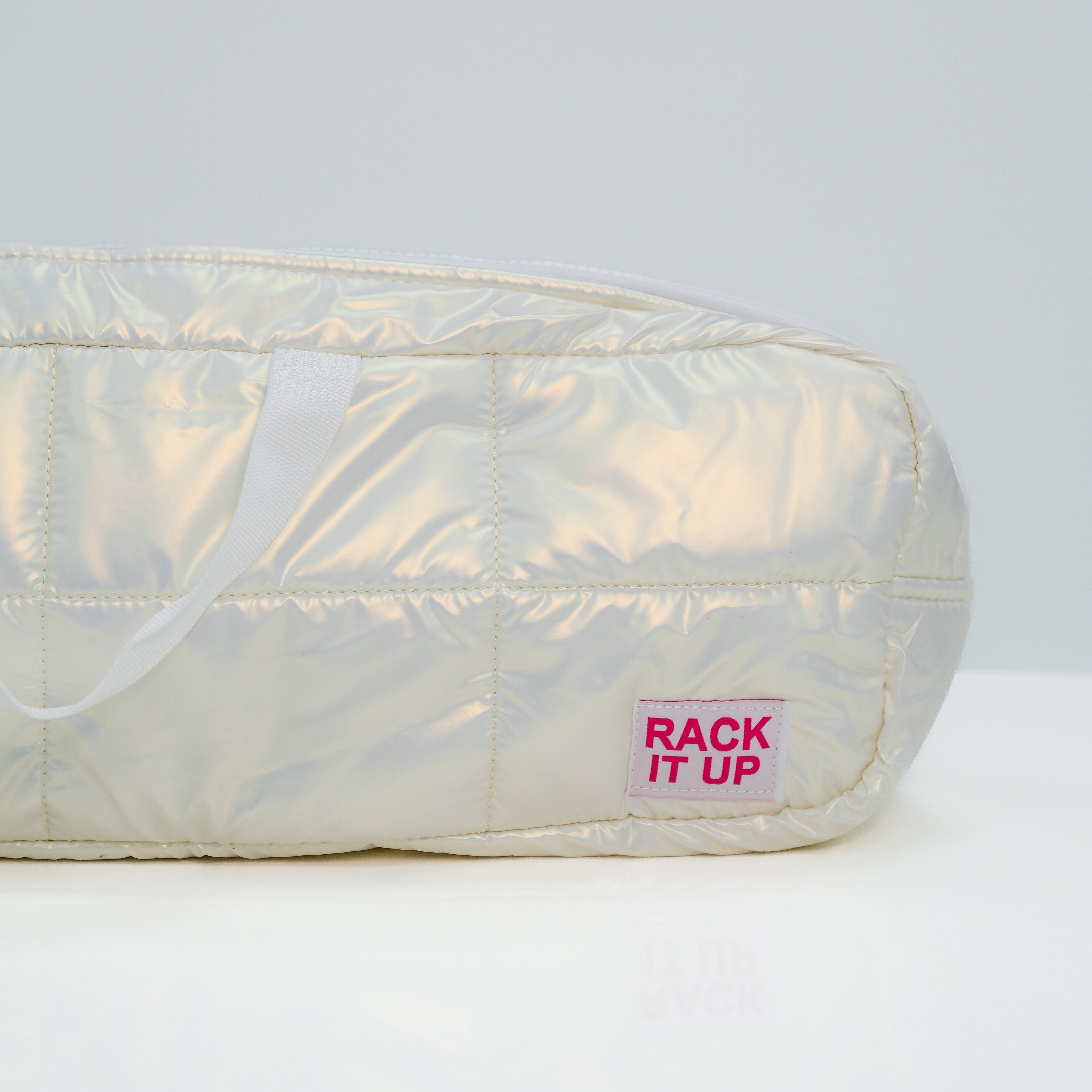 Rack It Up Metallic White Bag